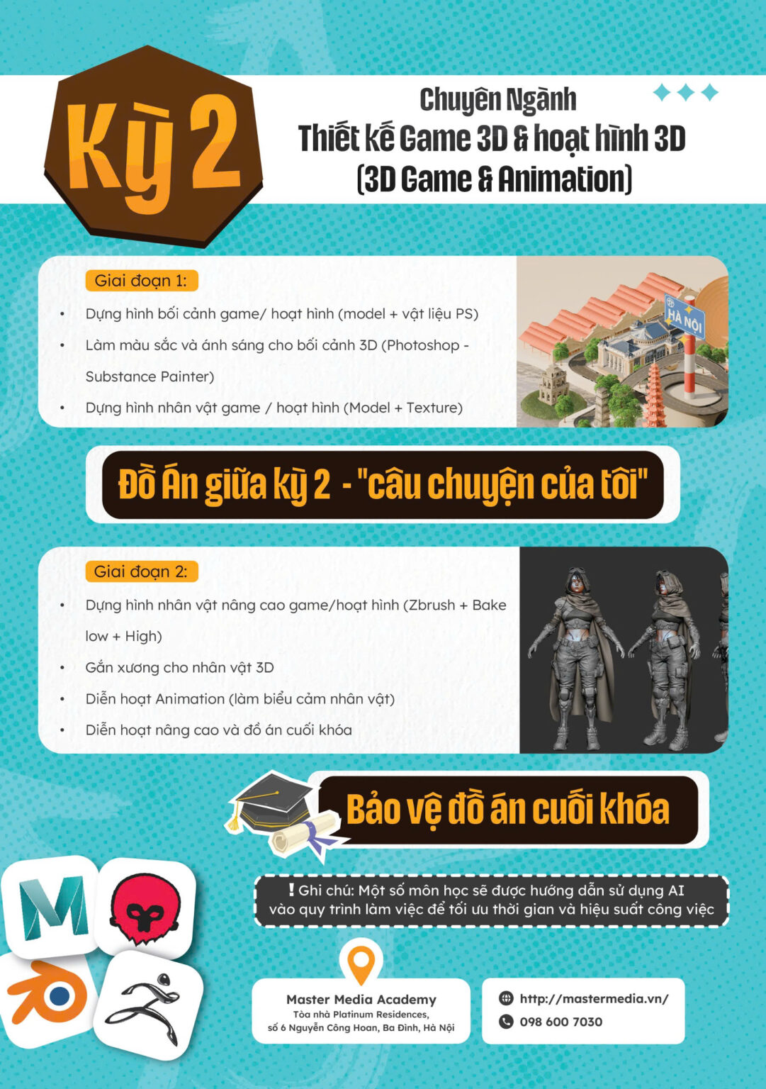 Khóa học thiết kế đồ họa 3d,game