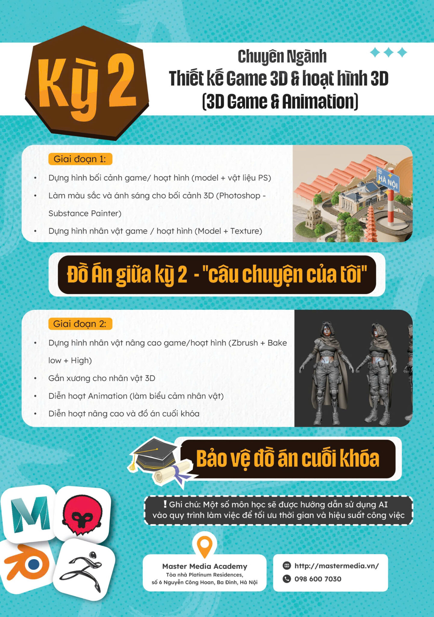 Khóa học thiết kế đồ họa 3d,game