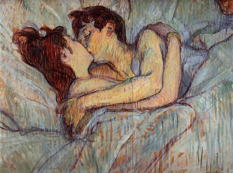 Bức họa về tình yêu: In Bed The Kiss (Nụ hôn trên giường)