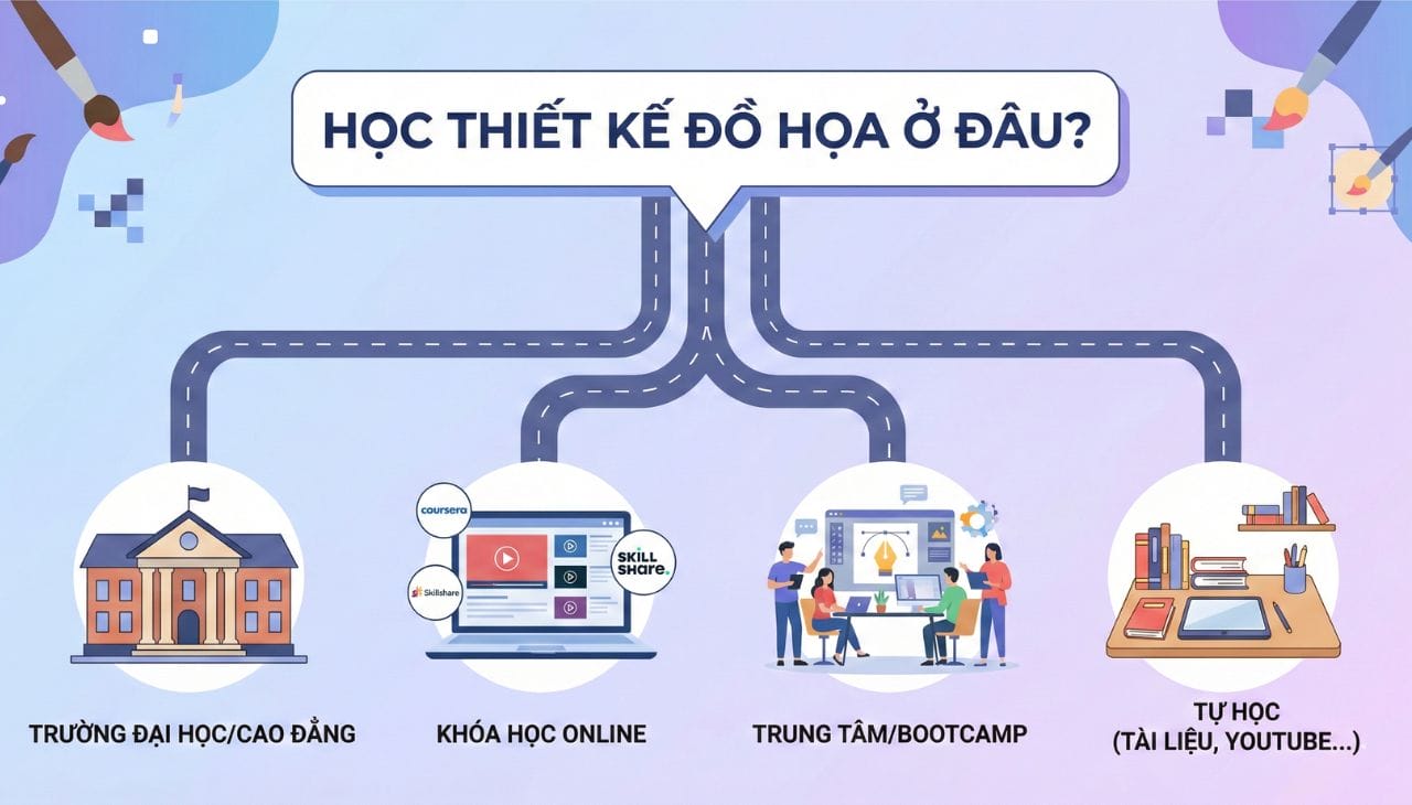 Học thiết kế đồ họa ở đâu, Top trung tâm dạy thiết kế đồ họa