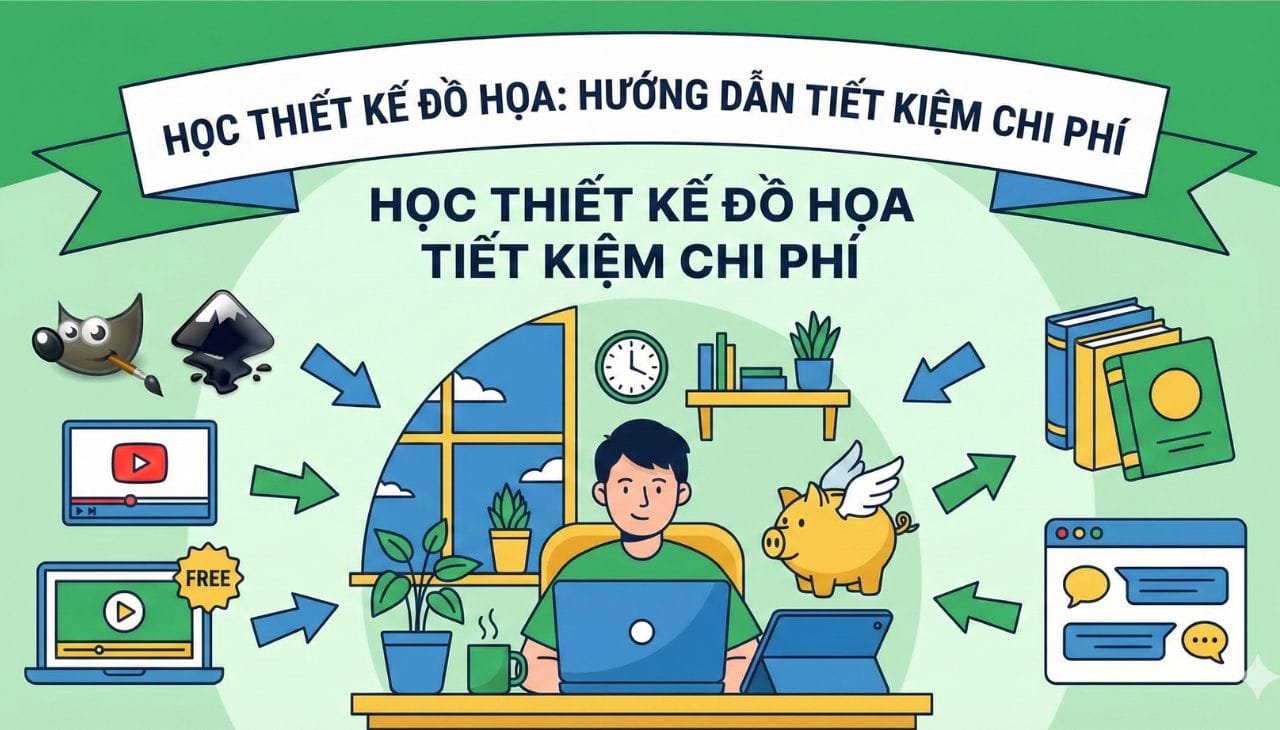 Cách học thiết kế đồ họa tiết kiệm chi phí nhất