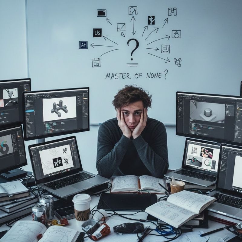 Học quá nhiều phần mềm cùng 1 lúc nhưng k chuyên sâu thứ nào