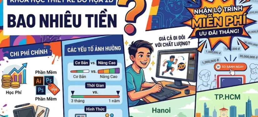 Chi phí học thiết kế đồ họa 2D, các cách học thiết kế tiết kiệm