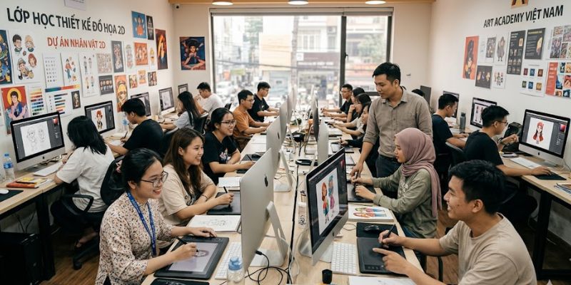 Lớp học thiết kế 2D trải nghiệm cho người mới