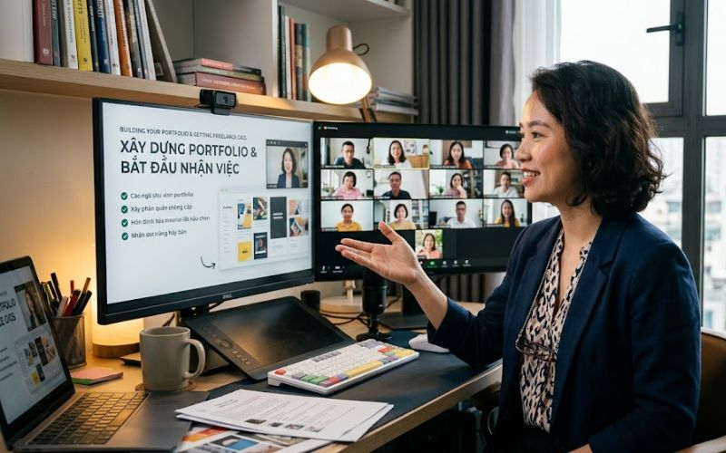 Xây dựng portfolio dưới sự hướng dẫn của giảng viên Master Media