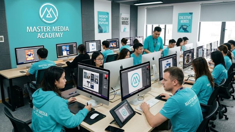 Không gian phòng thực hành thiết kế đồ họa Master Media